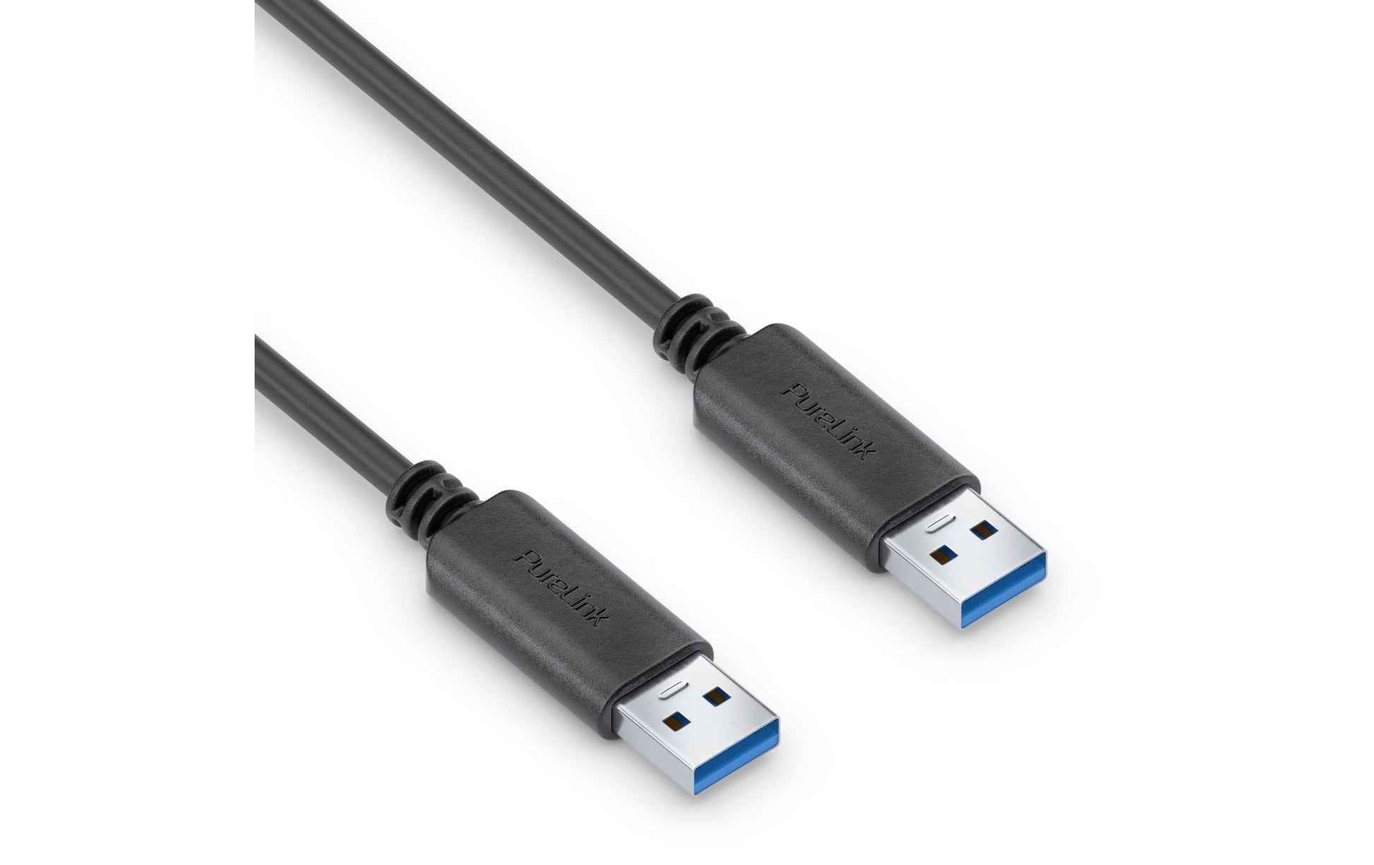 PureLink USB-Kabel – USB-A auf USB-A Kabel – USB 3.2 Gen 1 (5 Gbit/s) – 1,5 m – PVC, Goldstecker – Schwarz