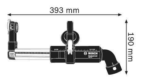 Bosch Professional – Staubabsauganlage, GDE 16 Plus, für GBH 18 V-EC, GBH 2-20 D, GBH 2-24 D/DF und andere, 393 mm