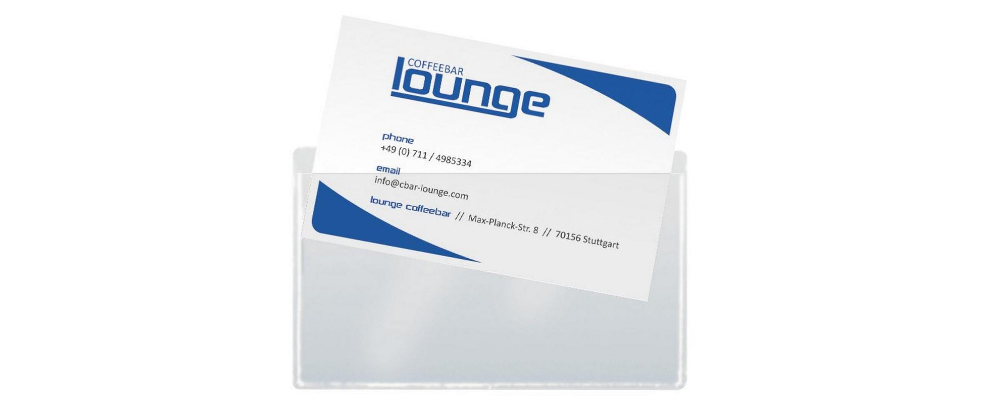 Sigel Visitenkartentaschen 95×60 mm – 100er-Pack, transparent, PVC, glänzend, 120 µm