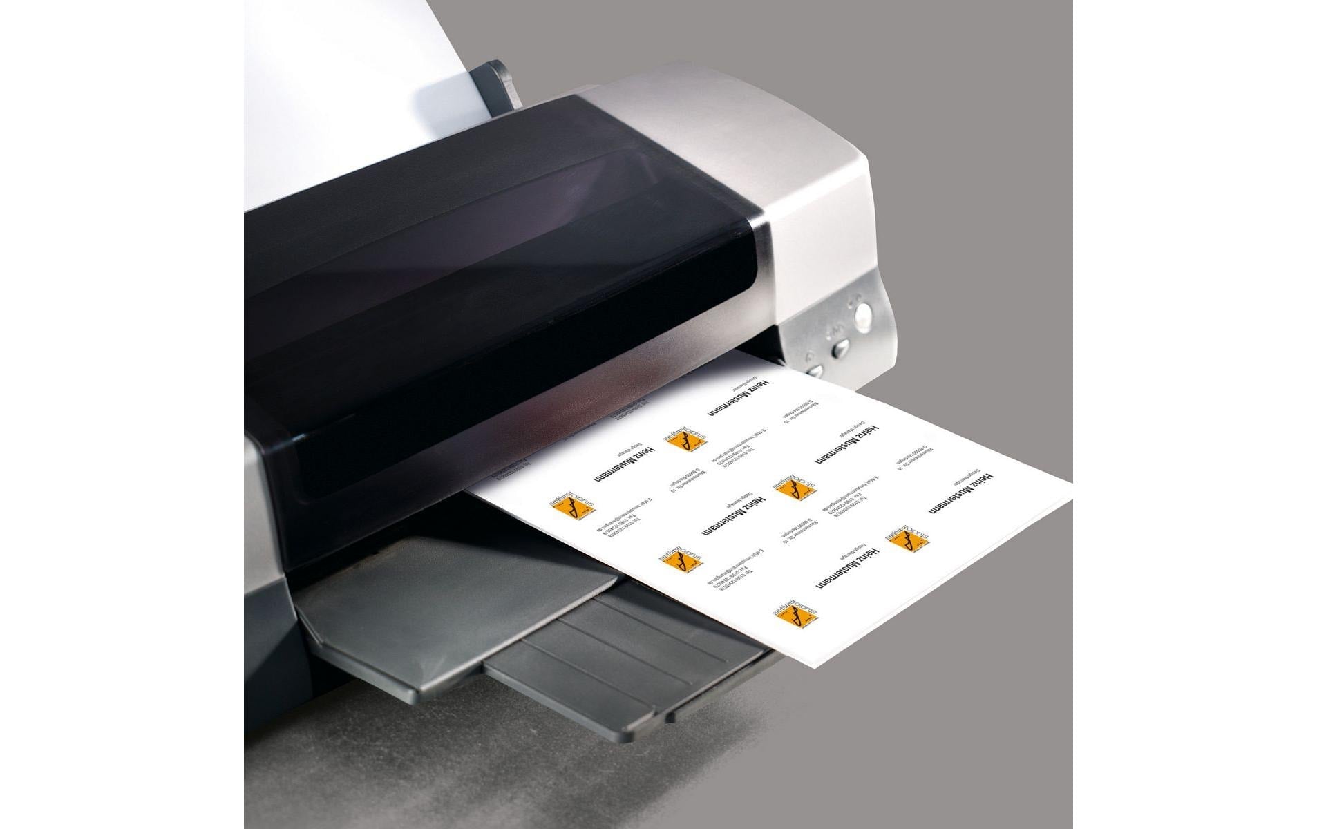 Sigel Visitenkarten, 85 × 55 mm – A4, 10 pro Blatt – 100 Karten – FSC-zertifiziert, beidseitig bedruckbar
