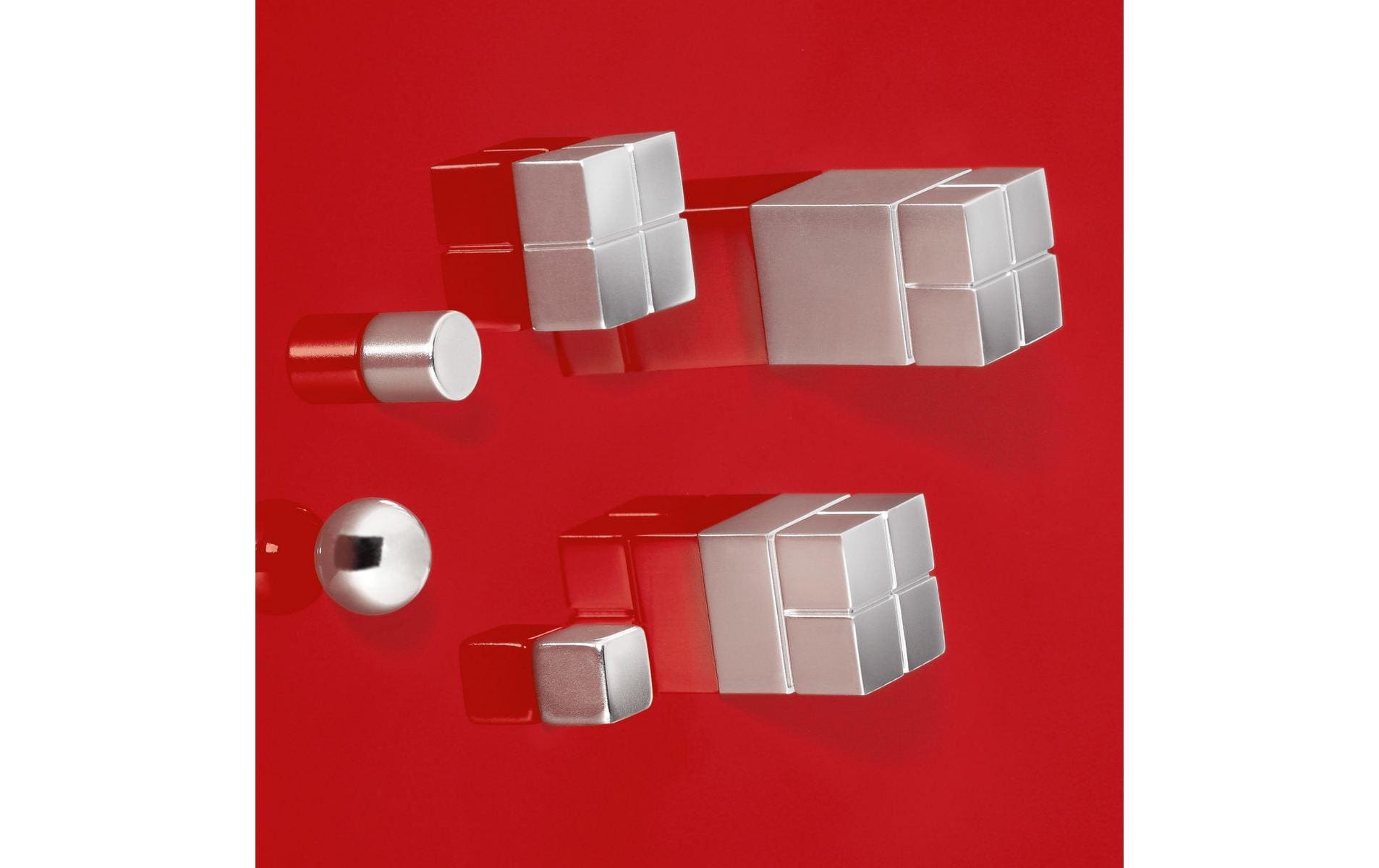 Sigel Zylindermagnet – Silber – Ø 10 mm, H 10 mm, 10 Stück – für Glas-Magnetboards – Stahl