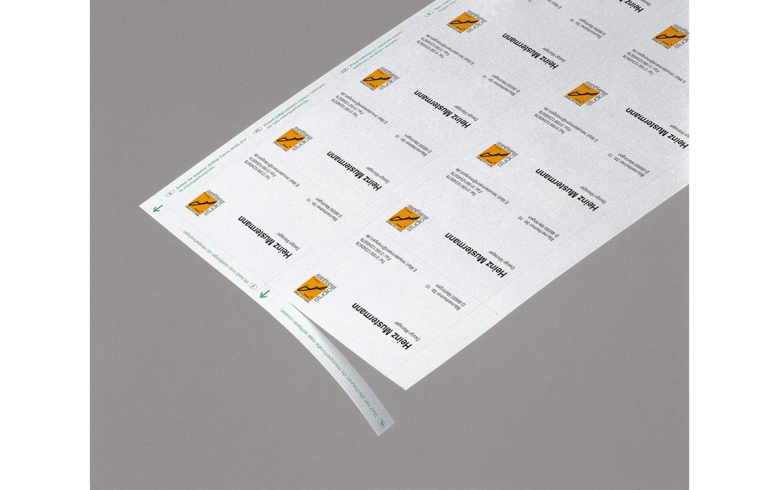 Sigel Visitenkarten, 85 × 55 mm – A4, 10 pro Blatt – 150 Karten – FSC-zertifiziert, beidseitig bedruckbar