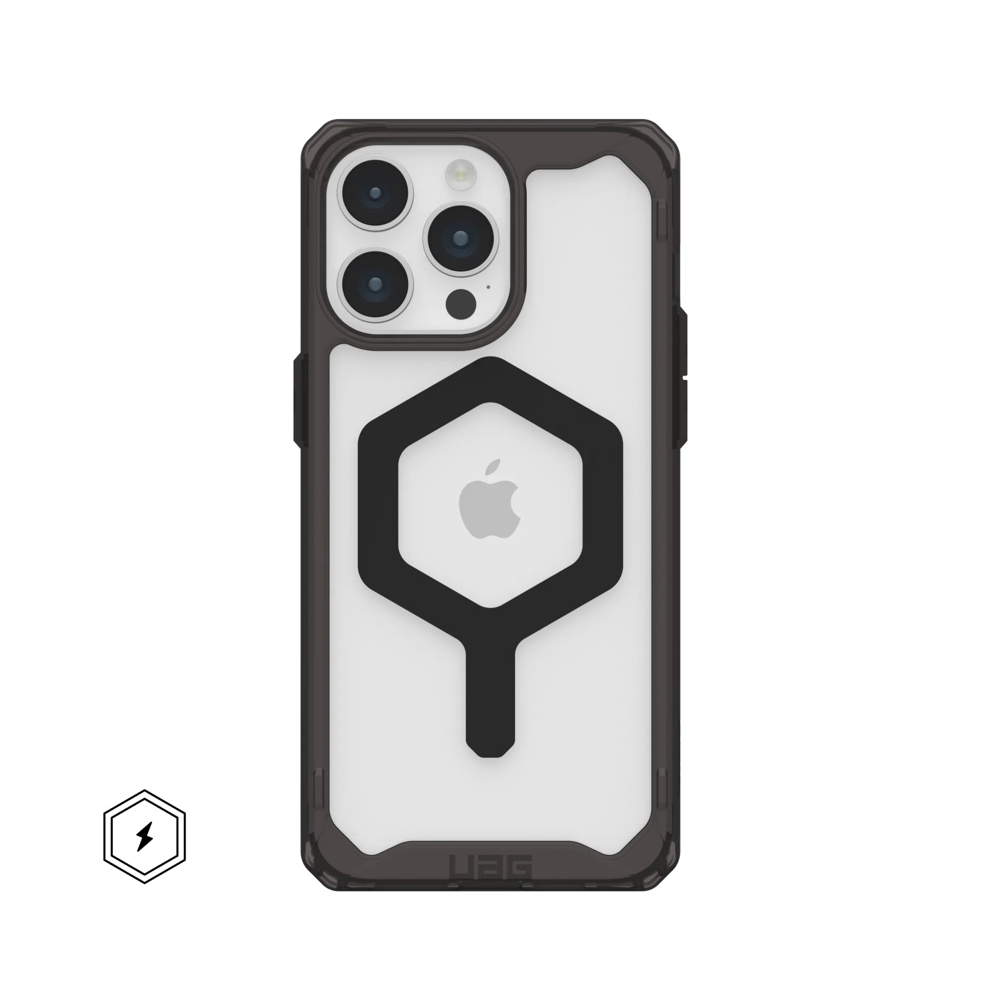 Urban Armor Gear UAG Plyo – Rückcover – für Apple iPhone 15 Pro Max – MagSafe, PC+TPU, Transparent/Gold, bis 4,8 m sturzsicher