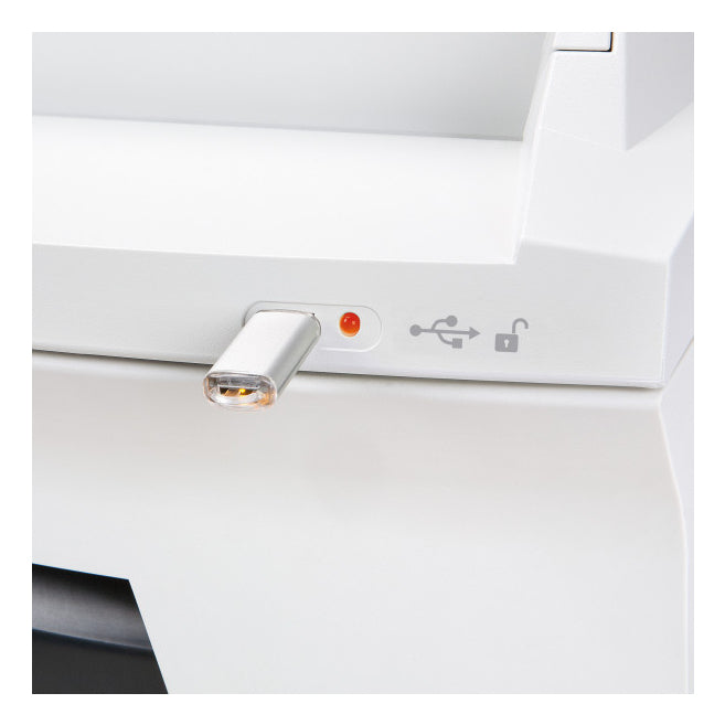 HSM Securio AF350 – Aktenvernichter mit Autofeed 350 Blatt, DIN P-5, Mikroschnitt 1,9 × 15 mm, 8–10 Blatt, 35