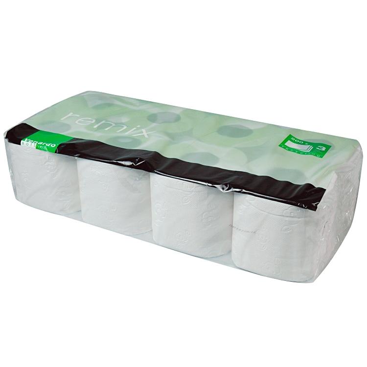 Venardo softline Venardo Remix Toilettenpapier – 3-lagig, Recycling, Blattgrösse 95 × 115 mm, 200 Blatt/Rolle – 64 Rollen