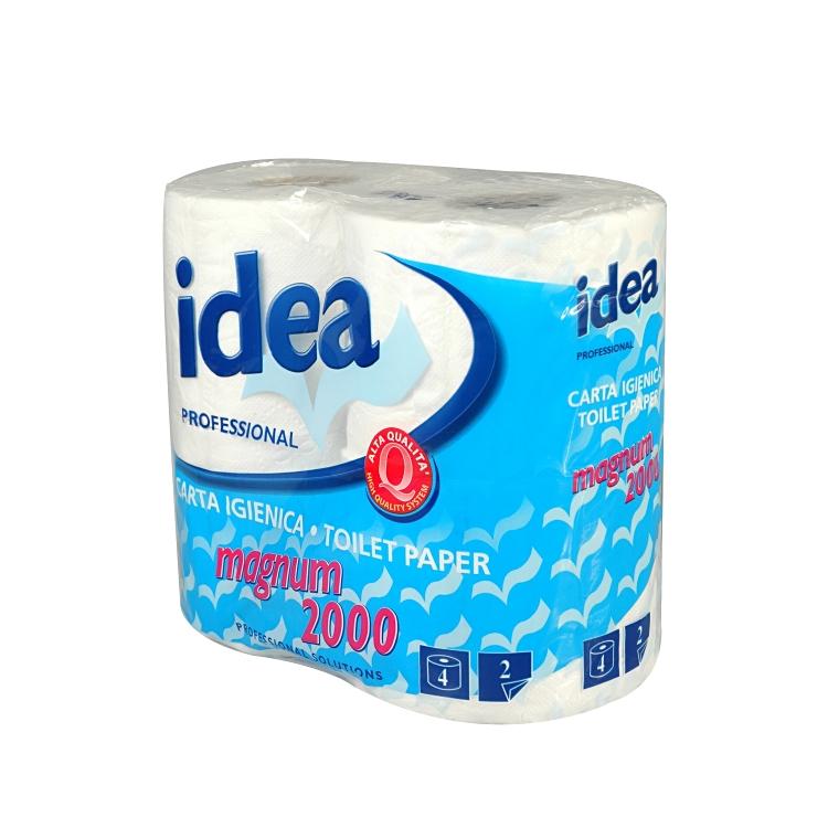 Idea Maxi Toilettenpapier – 2-lagig, Zellstoff, 500 Blatt/Rolle – 40 Rollen