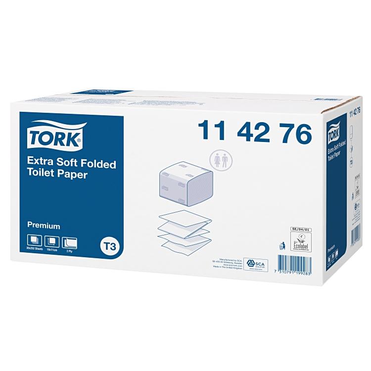 Tork Toilettenpapier System – 2-lagig, Zellstoff, Blattgrösse 110 × 190 mm, 252 Blatt/Rolle – für Tork T3