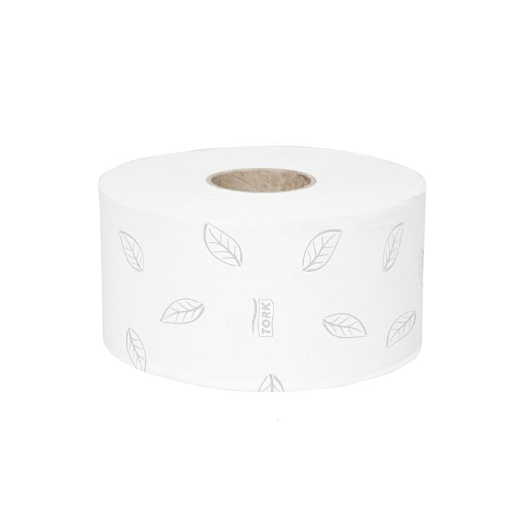 Tork Toilettenpapier Mini Jumbo – 2-lagig, Rollenlänge 170 m, 850 Blatt/Rolle – für Tork T2 – 12 Rollen