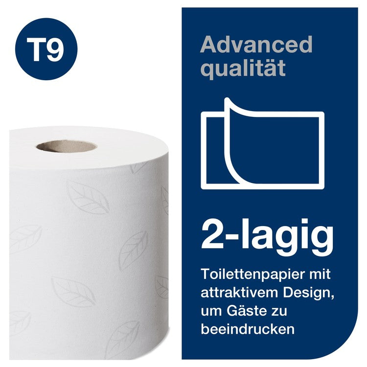 Tork Toilettenpapier SmartOne Mini – 2-lagig, Rollenlänge 111,6 m, 620 Blatt/Rolle – für Tork T9 SmartOne Mini