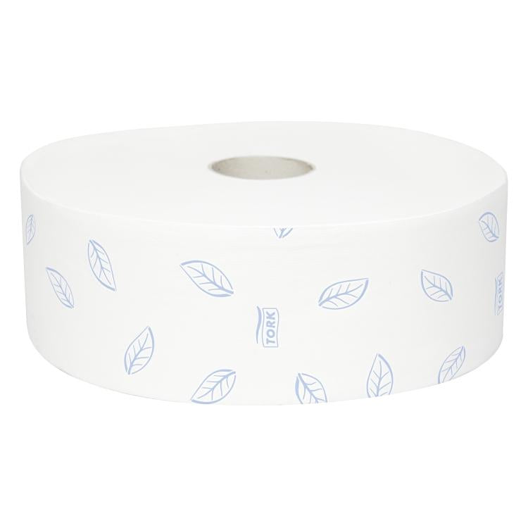 Tork Toilettenpapier Jumbo – 2-lagig, Blattgrösse 97 × 200 mm, 1800 Blatt/Rolle – für Tork T1 – 6 Rollen