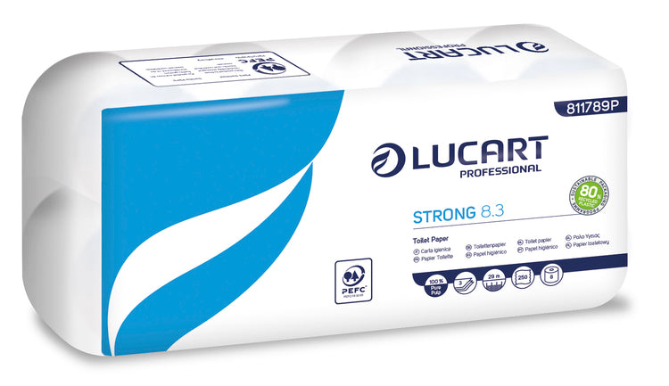 Strong Toilettenpapier – 3-lagig, Blattgrösse 95 × 115 mm, 250 Blatt/Rolle – 72 Rollen