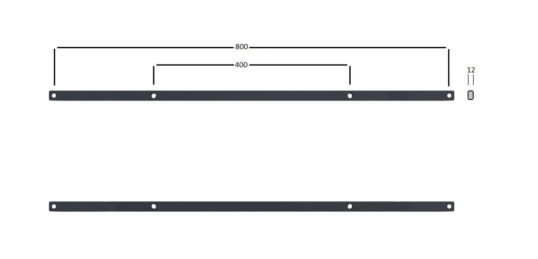 Multibrackets M Push HD – Zubehör: Extender-Kit – für VESA 800 × 400 mm, schwarz