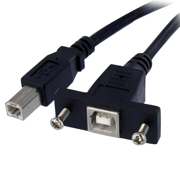 StarTech.com USB-B Verlängerungskabel (Stecker auf Buchse) – USB 2.0 (480 Mbit/s) – 0,91 m – Schwarz