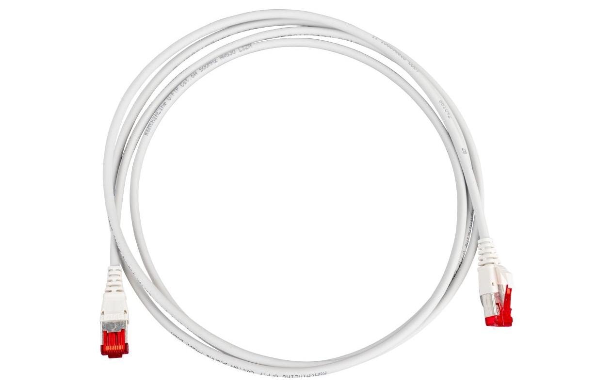 R&M Thin-Line Patchkabel – Cat6A U/FTP, 0,5 m, Grau, LSZH, RJ-45