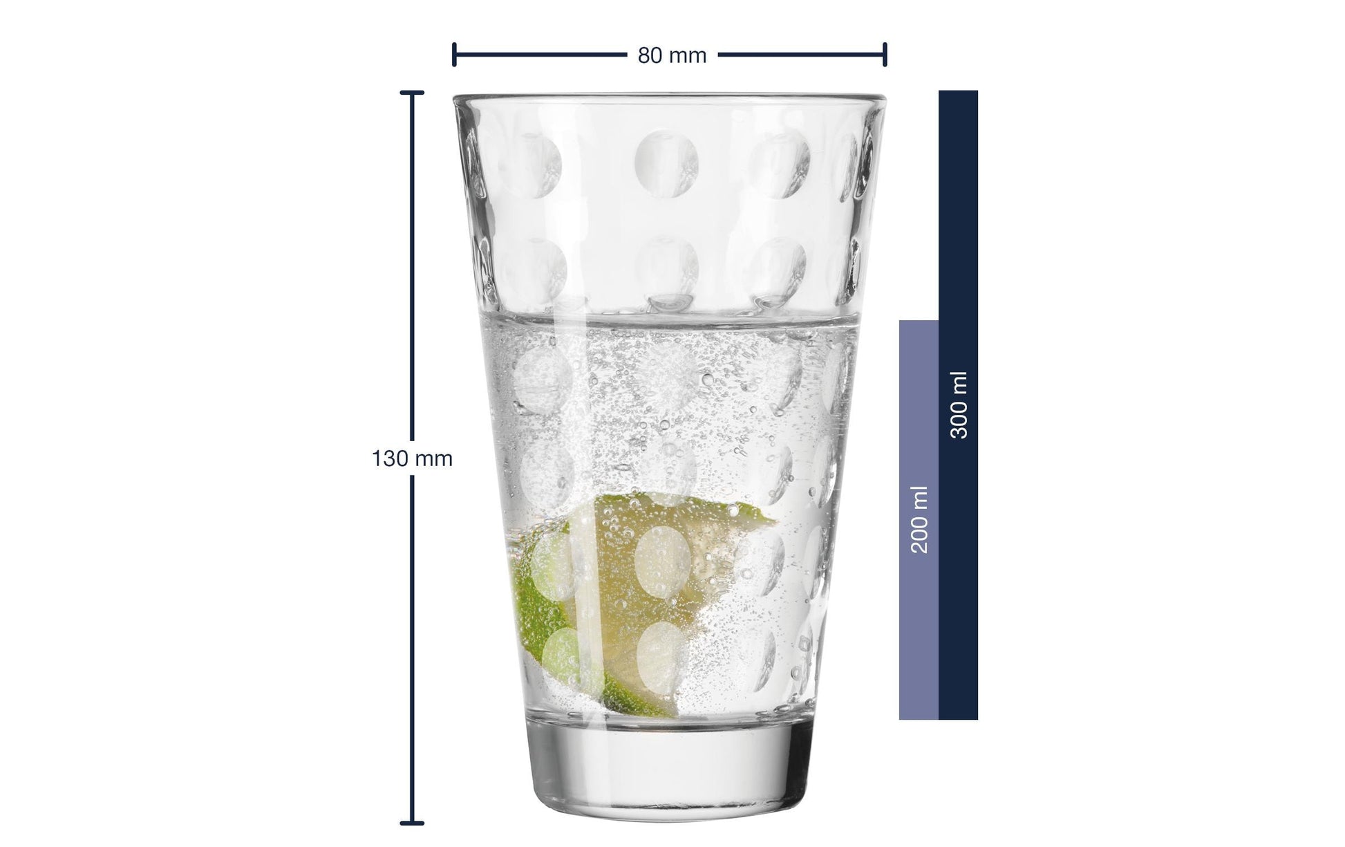 LEONARDO Trinkglas – 0,30 l, Glas, transparent, spülmaschinenfest, 6 Stück