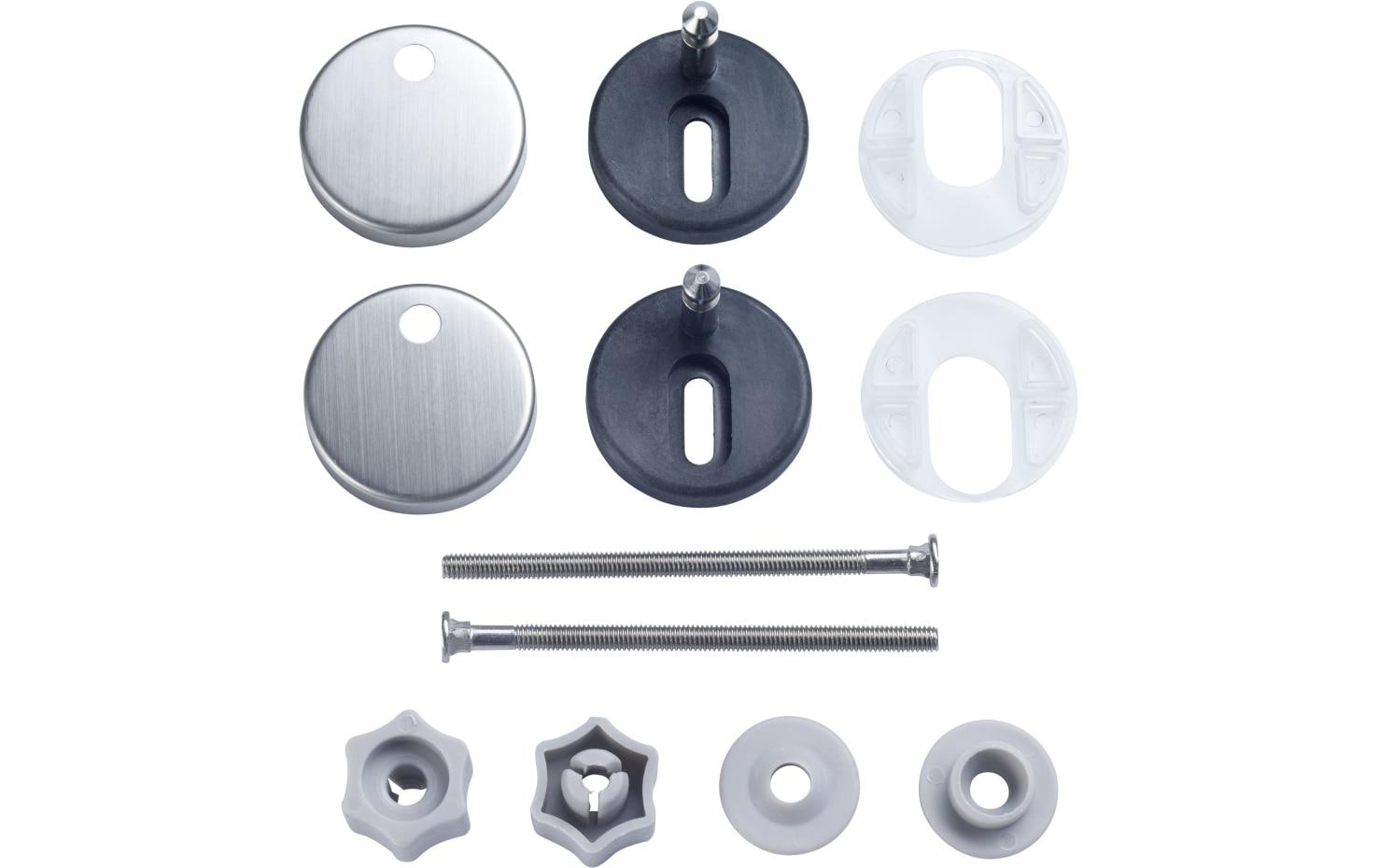 Diaqua Befestigungsset für Toilettensitze – Metall, Kunststoff, schwarz, für Barbana, Formica, Levanzo