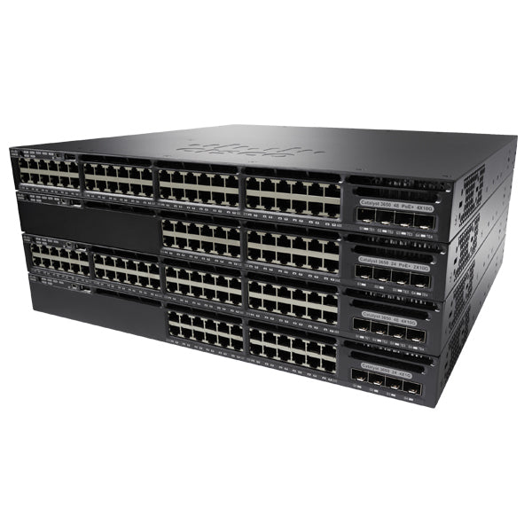 Cisco Catalyst C3650-48PD-S – Managed Switch – 48×GbE, 4×SFP+, L3, PoE+ 390 W, 1U