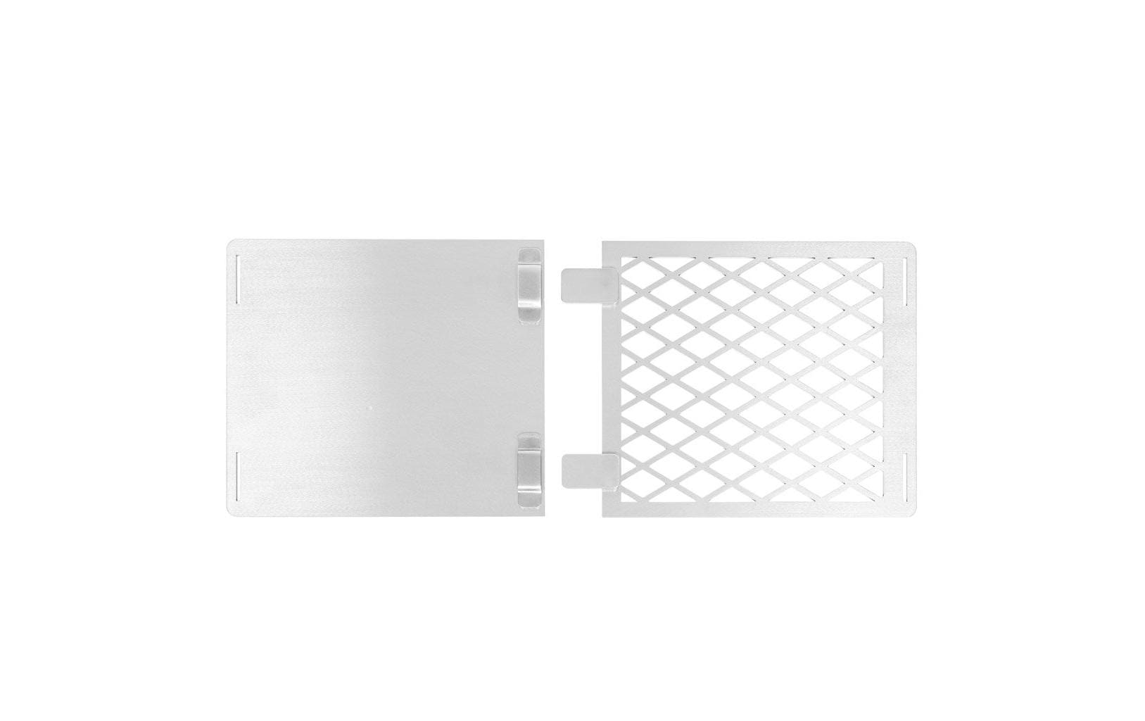 Fennek Grill 4FIRE – Edelstahl, zusammenklappbar, 62,8×24×22 cm – silber