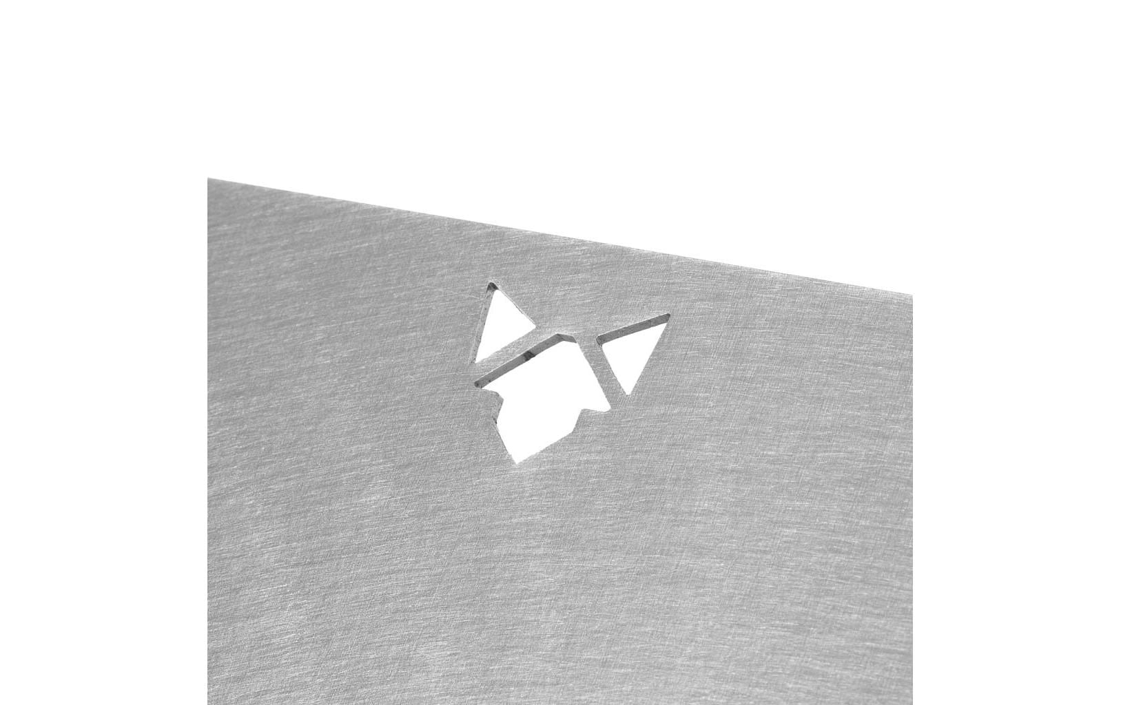 FENNEK Hexagon Feuerschale – Ø 59 × 18,5 cm – Edelstahl, Silber