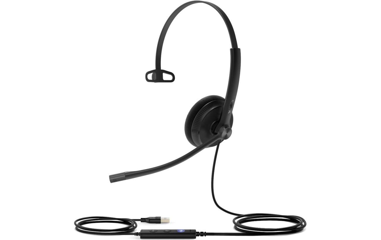 Yealink UH34 Mono UC Office-Headset – On-Ear, Mono, Kabelgebunden, USB-A, ANC, UC-optimiert, Schwarz