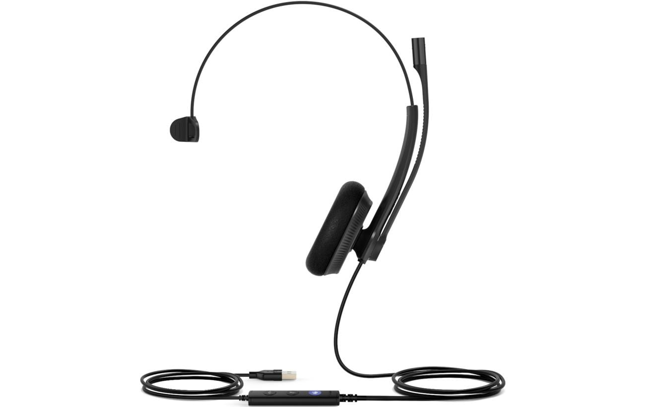 Yealink UH34 Mono UC Office-Headset – On-Ear, Mono, Kabelgebunden, USB-A, ANC, UC-optimiert, Schwarz