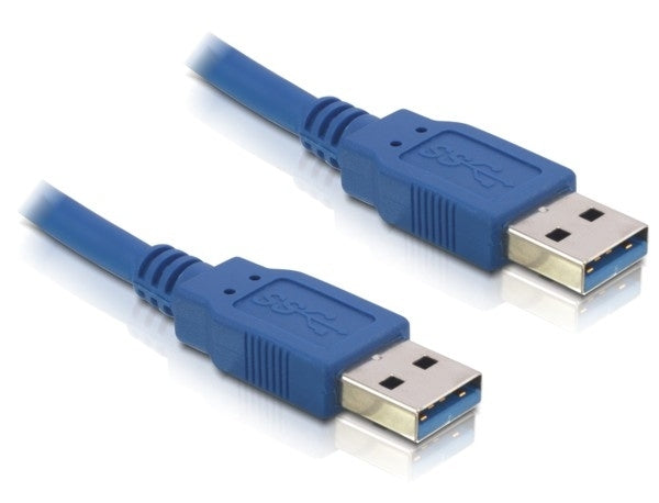 DeLOCK USB-A auf USB-A Kabel – USB 3.2 Gen 1 (5 Gbit/s) – 1,5 m – Blau