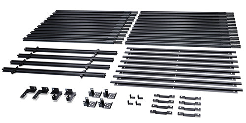 APC ACDC2300 – Schienensatz, 350 × 1072 × 70 mm, schwarz