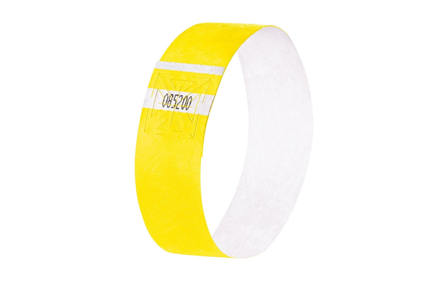 Sigel Eventband – 25 × 255 mm, Neongelb, Kunststoff, fortlaufend nummeriert – 120 Stk
