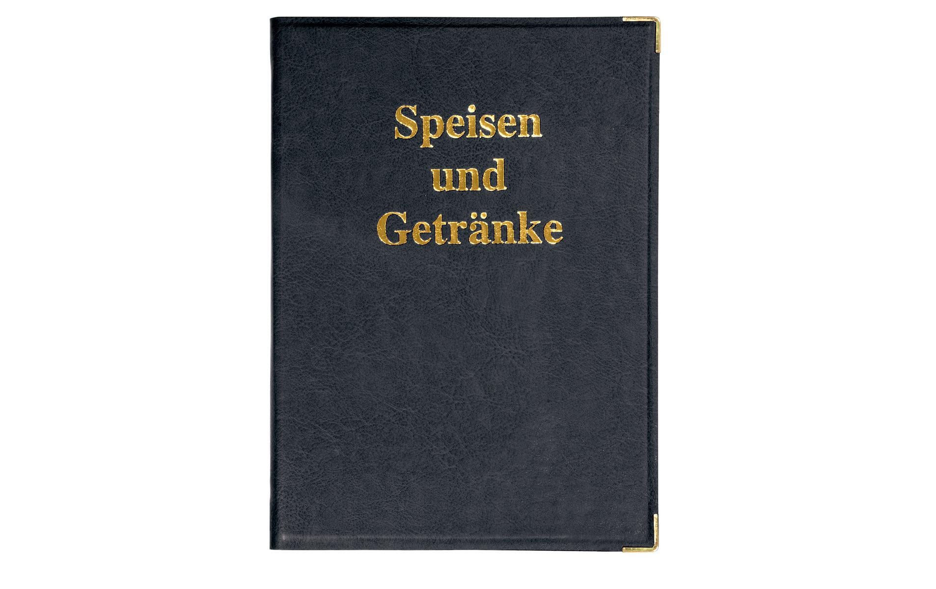 Sigel Speisekartenmappe SM100, für A4, 8 Seiten – Kunststoff – schwarz