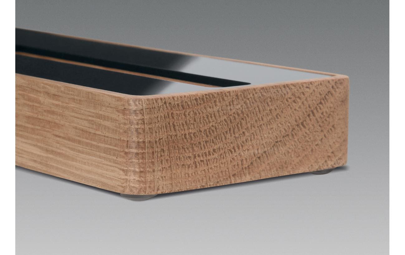 Sigel Visitenkarten-Aufsteller – Eiche, 107 × 22 mm – für Visitenkarten bis 90 mm Breite