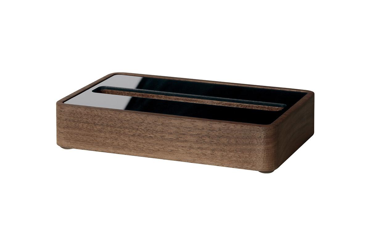 Sigel Visitenkartenhalter – 30 Karten, Holz (Walnuss), Braun, 107 × 63 × 22 mm