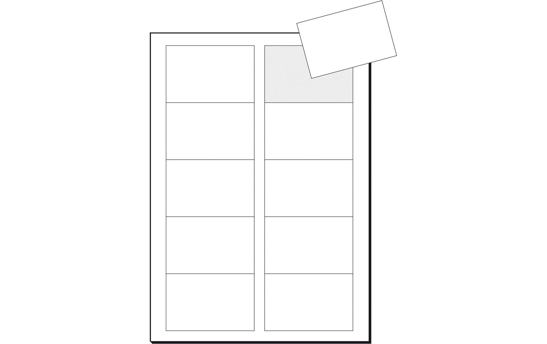 Sigel Visitenkarten, 85 × 55 mm, 250 g/m² – für Inkjet – A4, 10/Blatt – 100 Karten