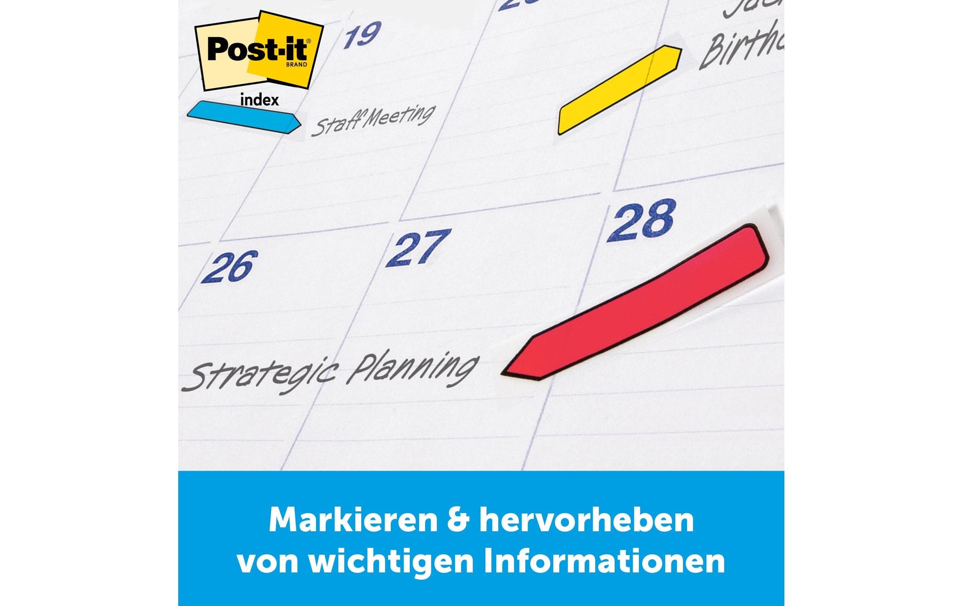Post-it – 680-P6 – Haftmarker Index, 4 Farben, 25,4 × 43,2 mm, 6er Spender