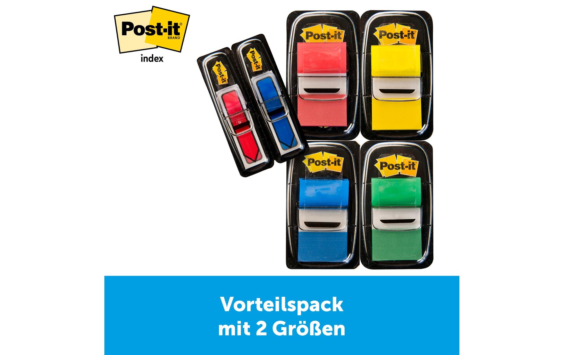 Post-it – 680-P6 – Haftmarker Index, 4 Farben, 25,4 × 43,2 mm, 6er Spender