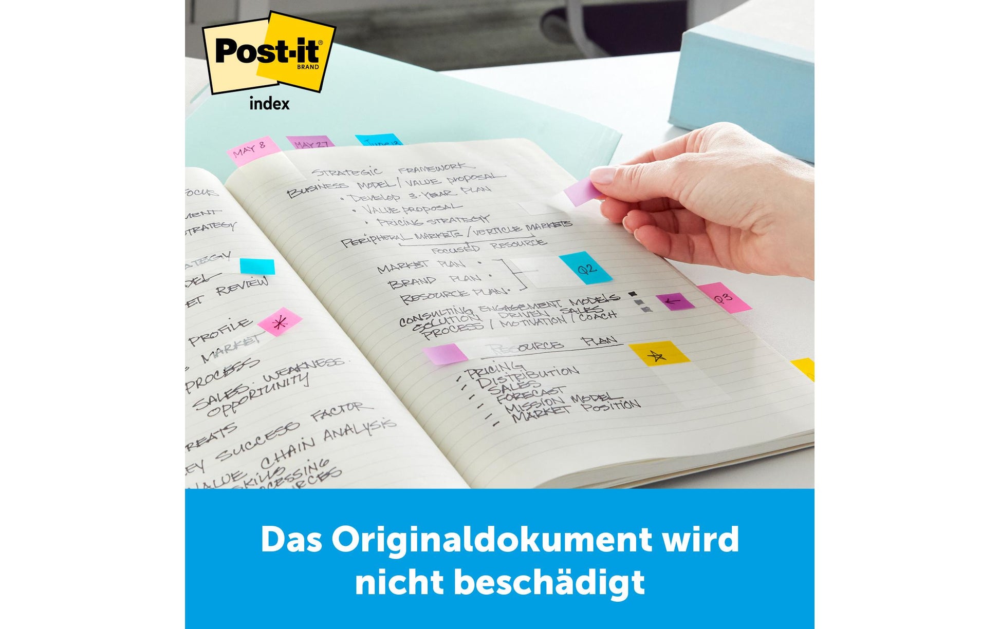 Post-it – 680-P6 – Haftmarker Index, 4 Farben, 25,4 × 43,2 mm, 6er Spender