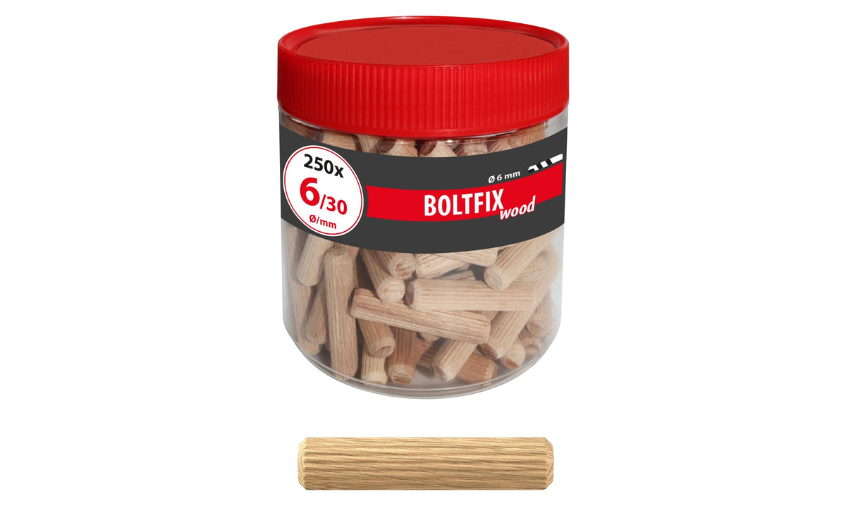 TOX Dübel TOX Holzdübel Boltfix – Ø 6 × 30 mm, Buche, 250 Stk.
