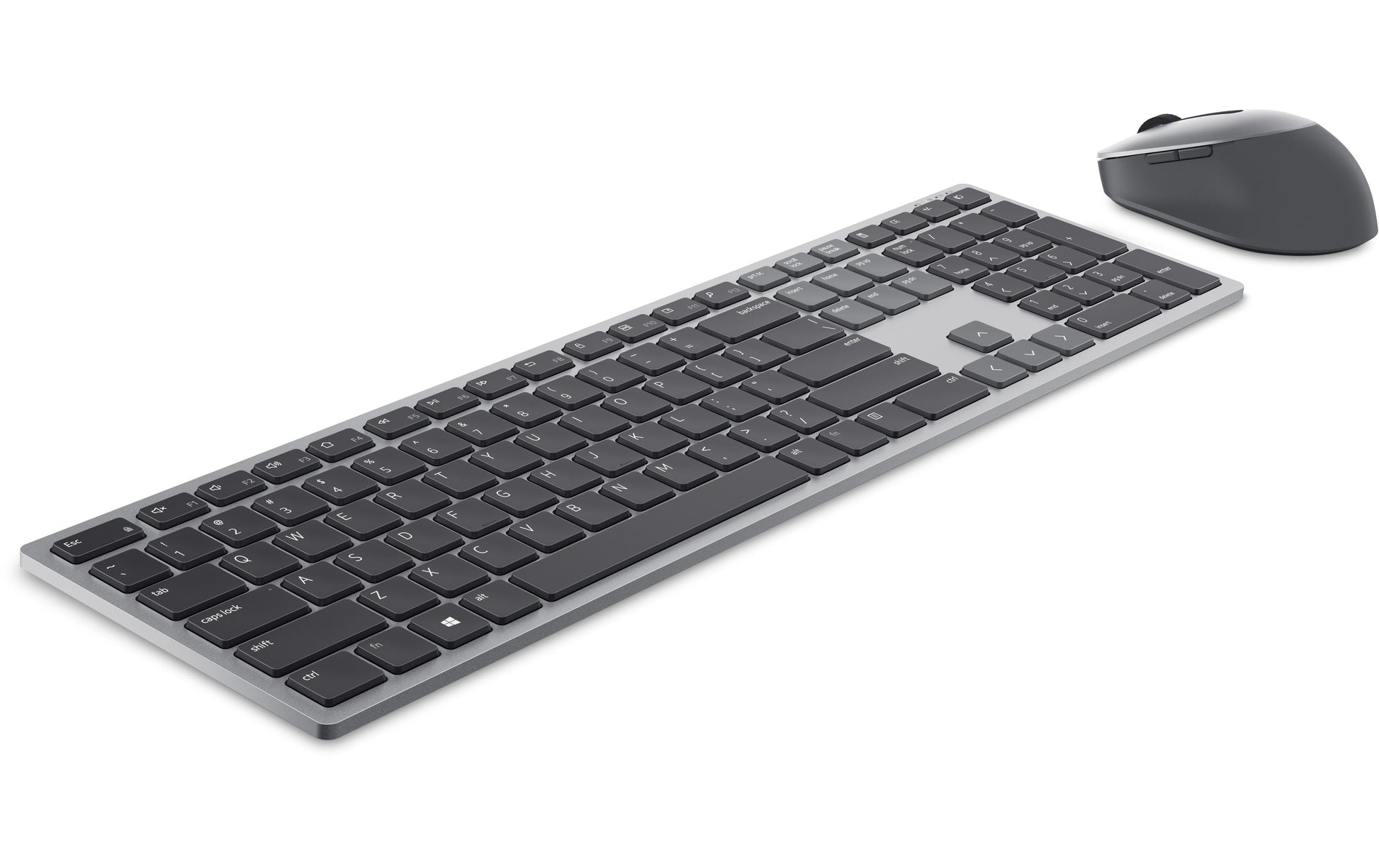 Dell KM7321W – Tastatur, kabellos (Bluetooth/2,4 GHz), DE-Layout (DE), Fullsize (mit Ziffernblock), grau