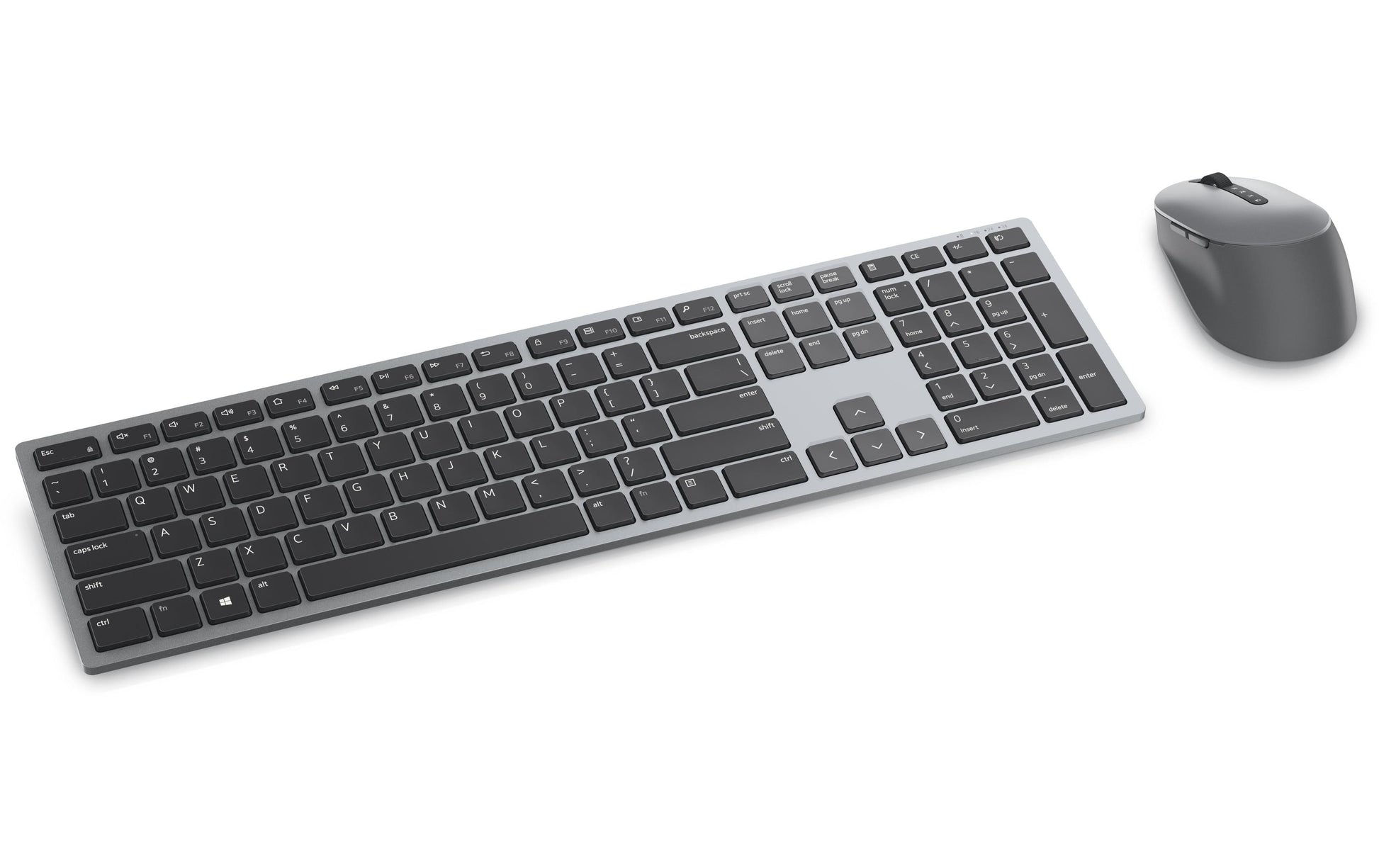 Dell KM7321W – Tastatur, kabellos (Bluetooth/2,4 GHz), DE-Layout (DE), Fullsize (mit Ziffernblock), grau