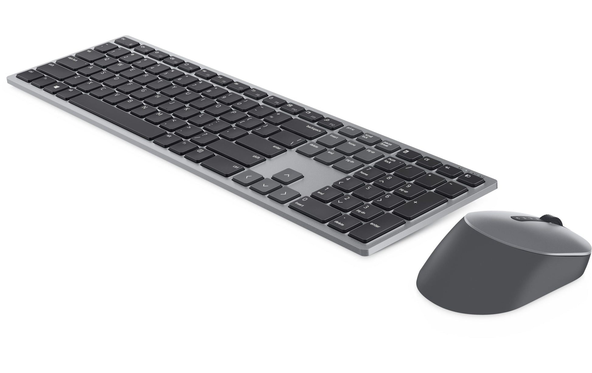 Dell KM7321W – Tastatur, kabellos (Bluetooth/2,4 GHz), DE-Layout (DE), Fullsize (mit Ziffernblock), grau