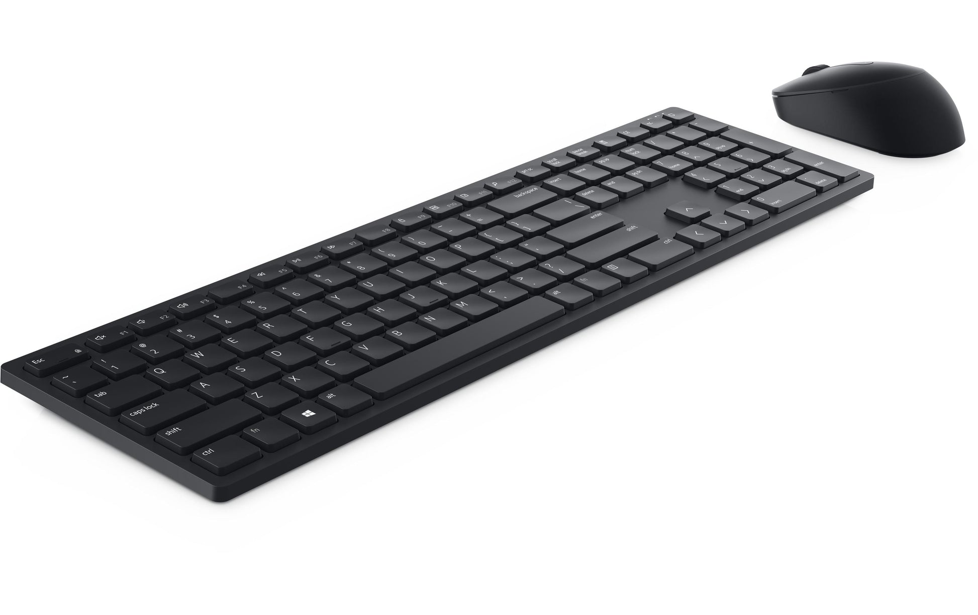Dell KM5221 – Tastatur, kabellos (2,4 GHz), US-Layout (EN), Fullsize (mit Ziffernblock), Schere, Schwarz