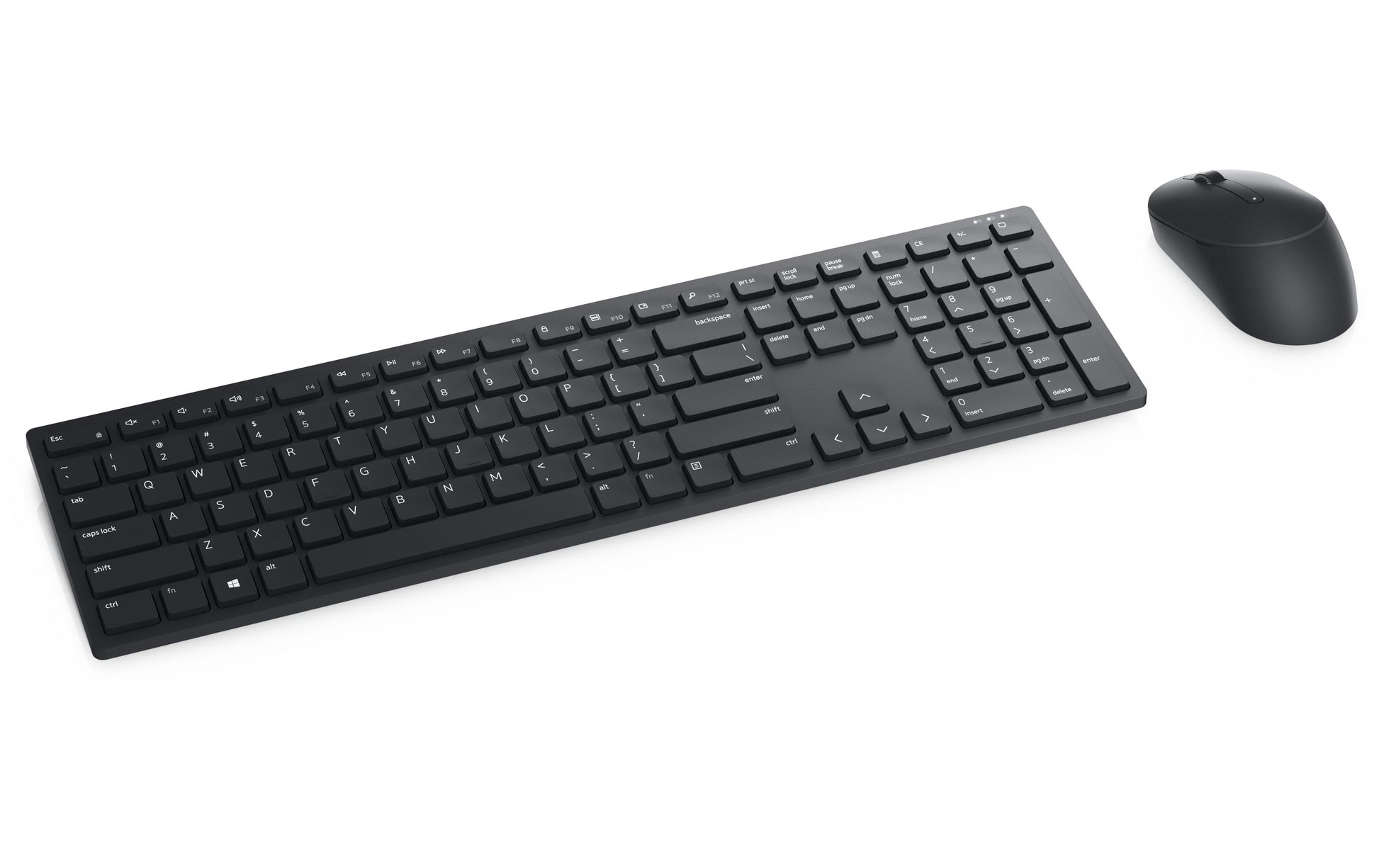 Dell KM5221 – Tastatur, kabellos (2,4 GHz), IT-Layout (IT), Fullsize (mit Ziffernblock), Scherenmechanik, schwarz