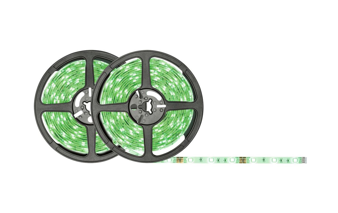 Paulmann LED-Strip – 10 m, 1010 lm, 28 W, RGB, dimmbar, weiss, Netzteil, Fernbedienung