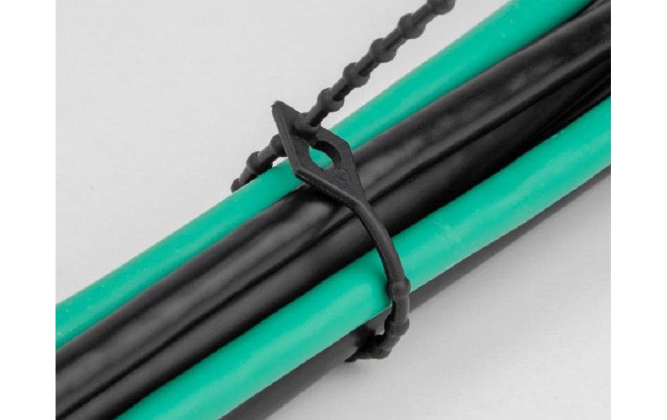 DeLOCK Kabelbinder 150 × 2,4 mm, Polyamid, Schwarz, Wiederverwendbar, 100 Stk.