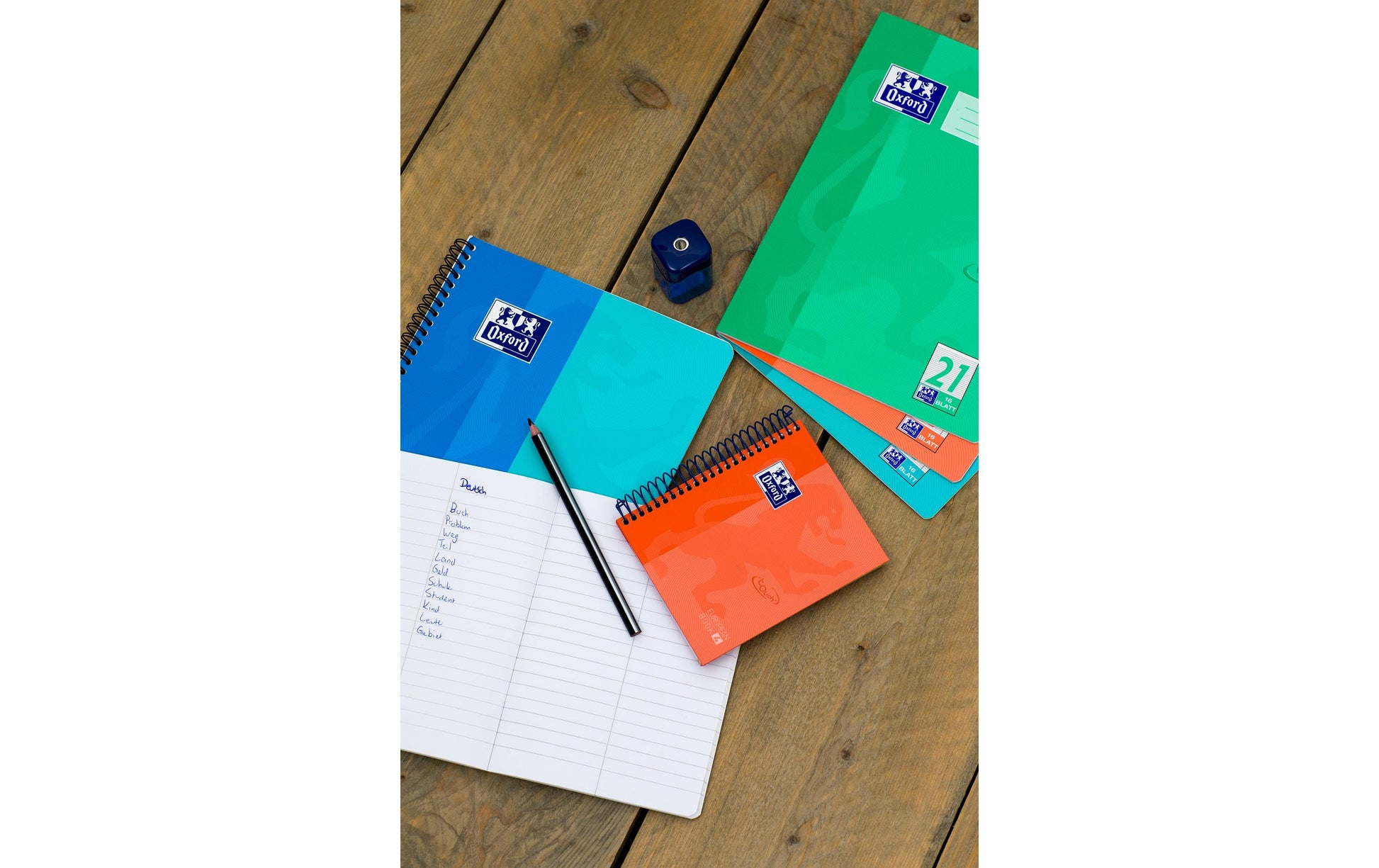 Elba Collegeblock B5, kariert, Spiralbindung, Karton, 80 Blatt – Meerblau, für SCRIBZEE App