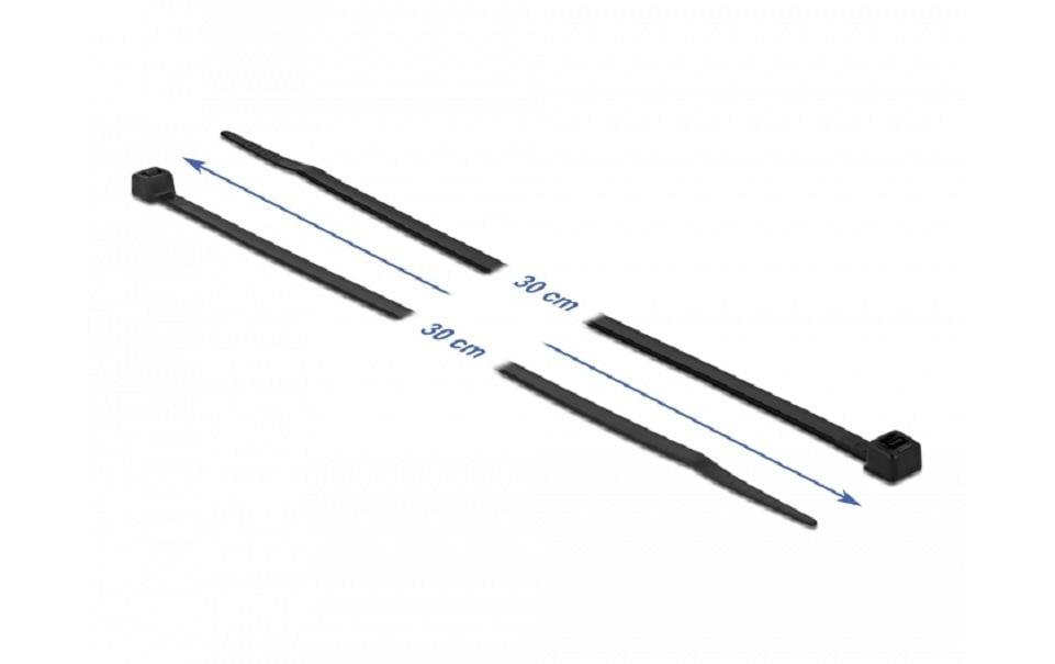 DeLOCK Kabelbinder, 300×4,8 mm, 100er-Pack – schwarz