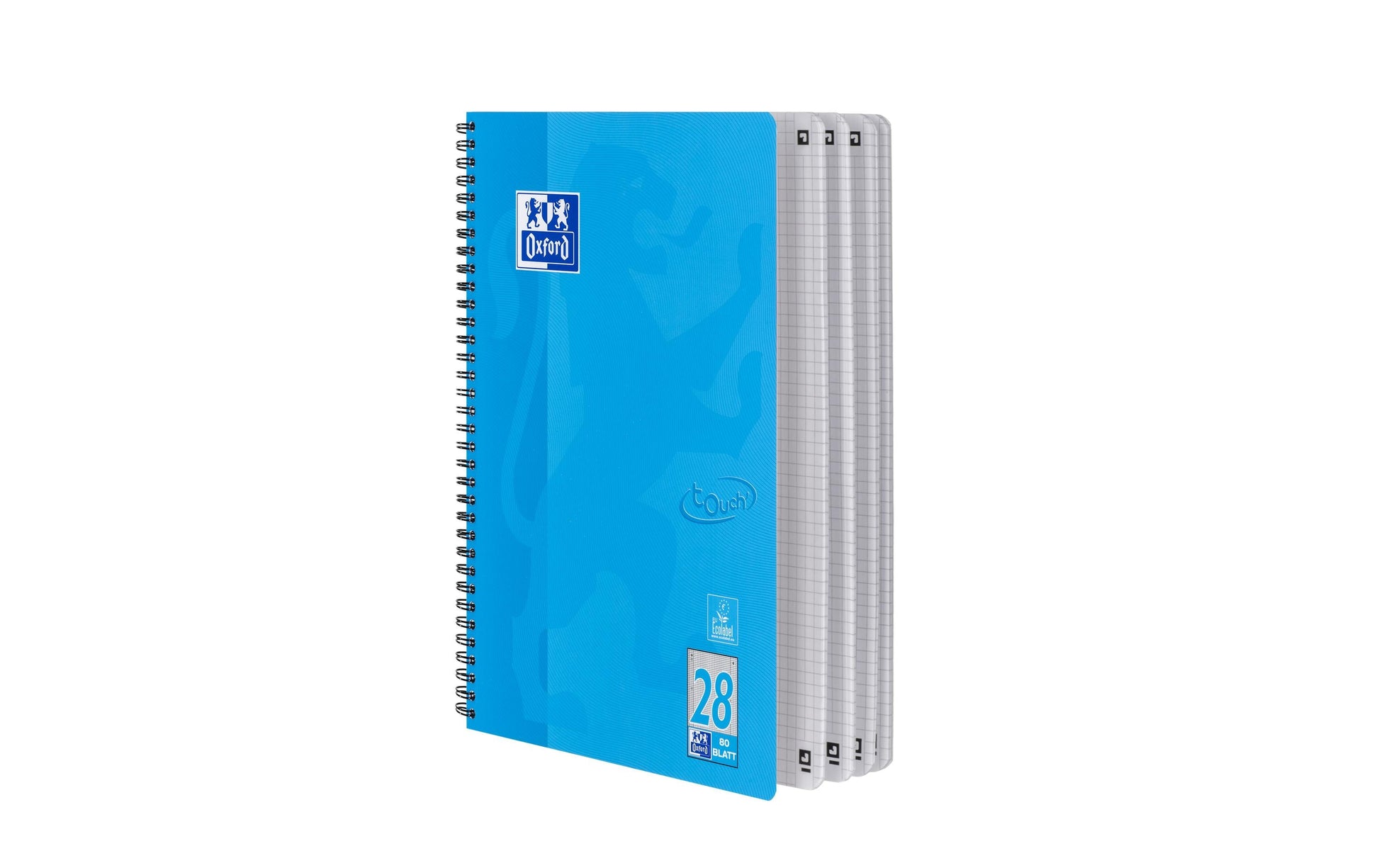 Elba Collegeblock, Karton, 80 Blatt, 4-fach gelocht, perforiert, 90 g/m² – Meerblau, für SCRIBZEE App