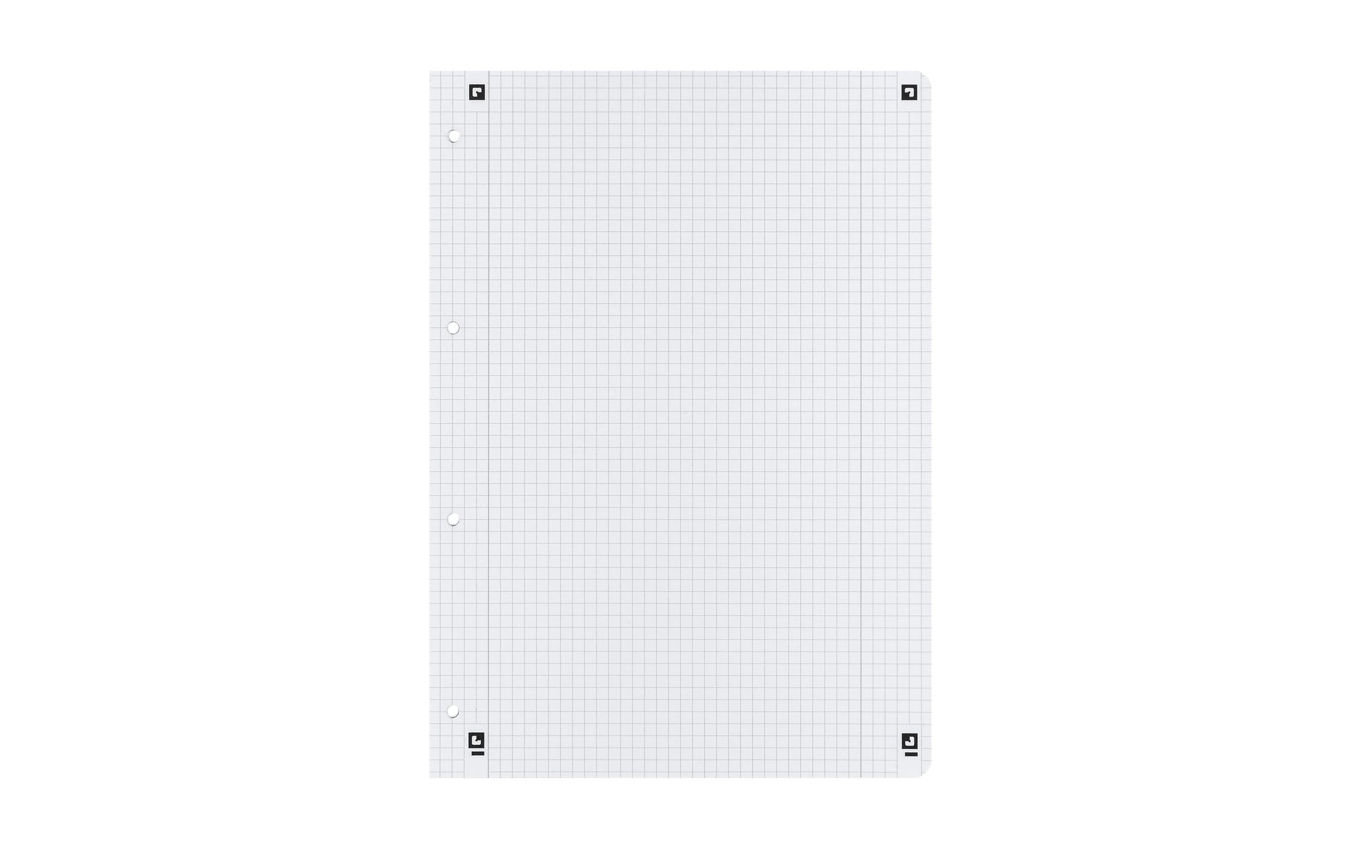 Elba Collegeblock, Karton, 80 Blatt, 4-fach gelocht, perforiert, 90 g/m² – Meerblau, für SCRIBZEE App
