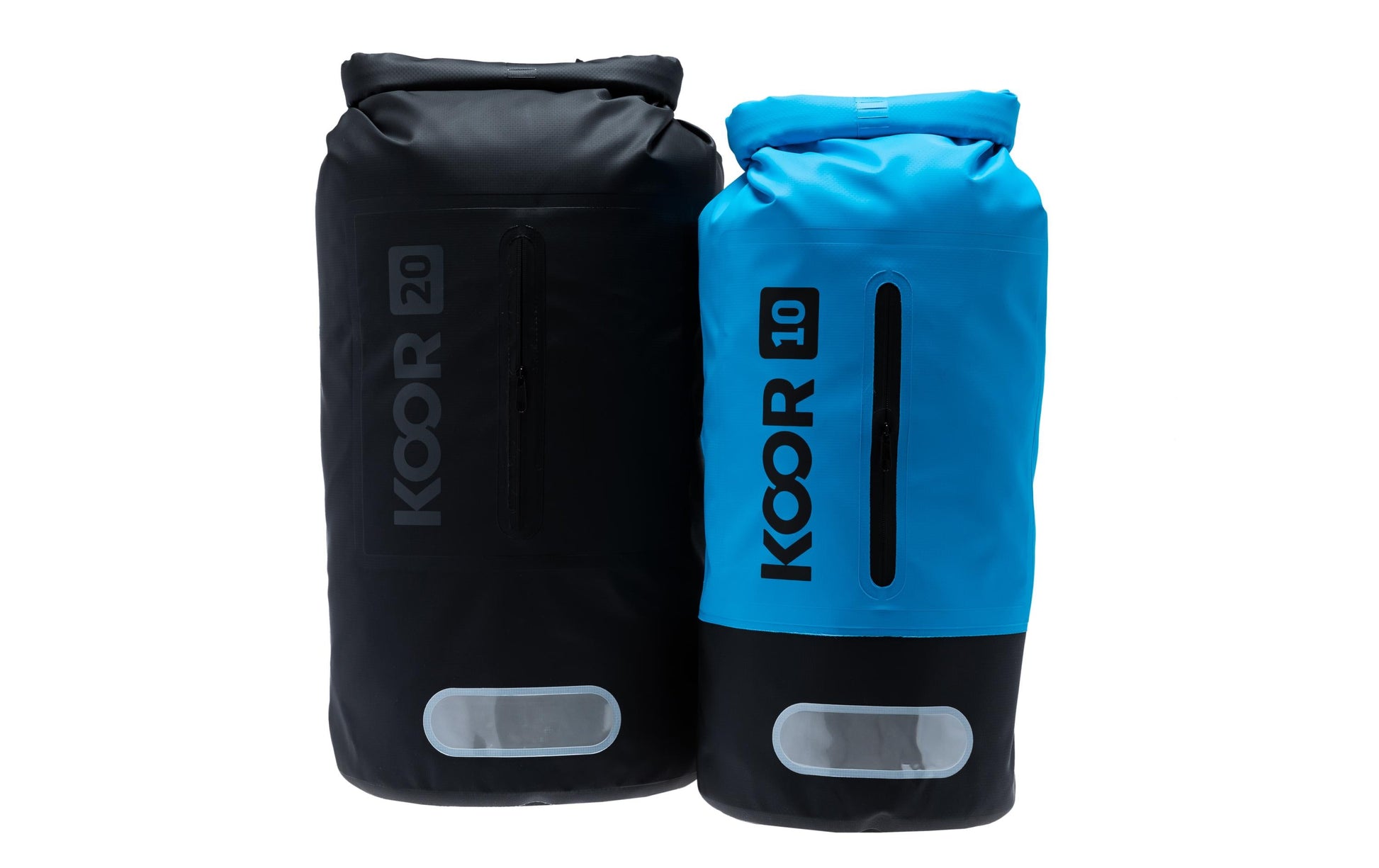 KOOR Sportrucksack Dry Bag – 10 l, wasserfest, reflektierend, PVC – Gelb, 200 × 550 × 200 mm