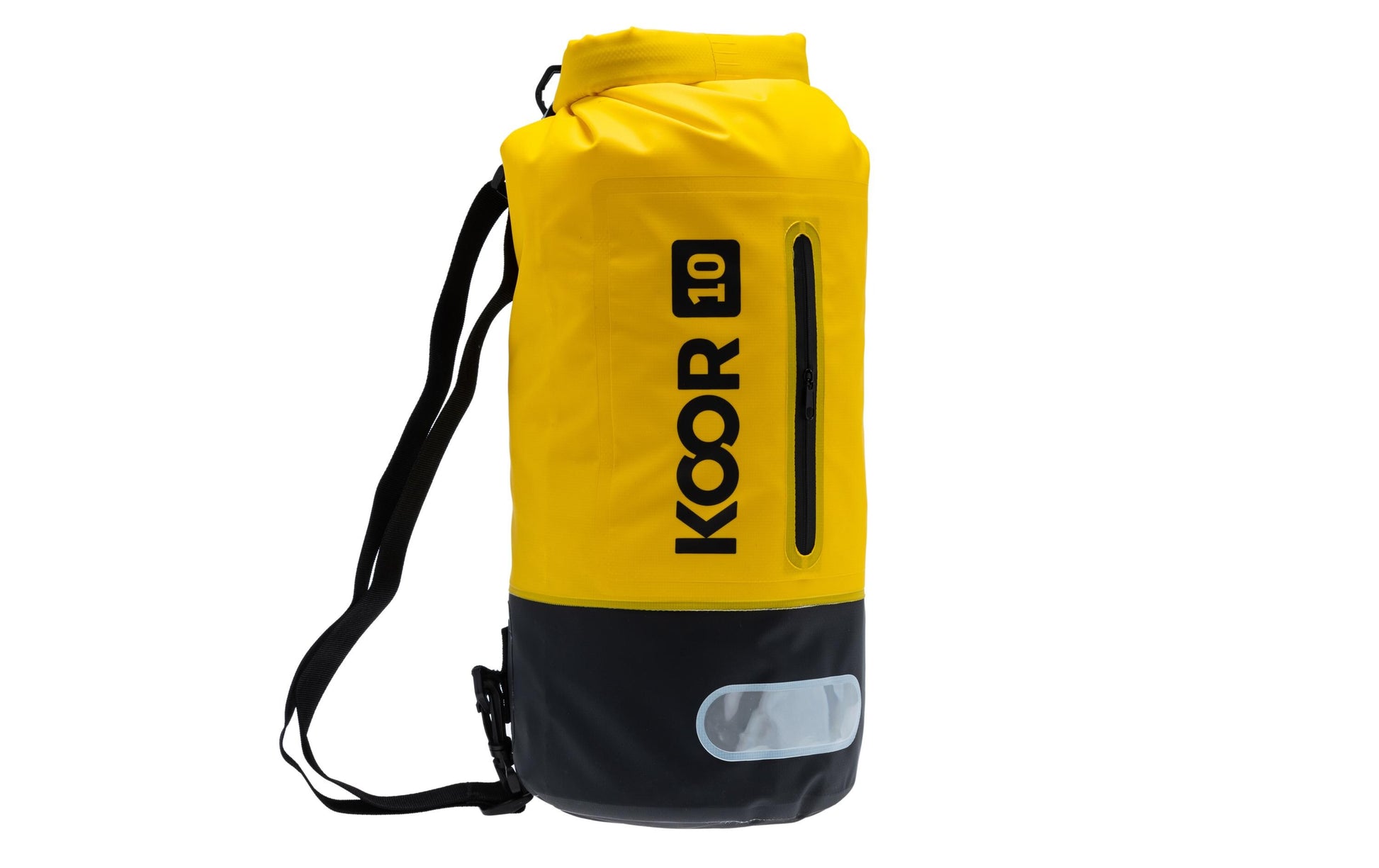KOOR Sportrucksack Dry Bag – 10 l, wasserfest, reflektierend, PVC – Gelb, 200 × 550 × 200 mm