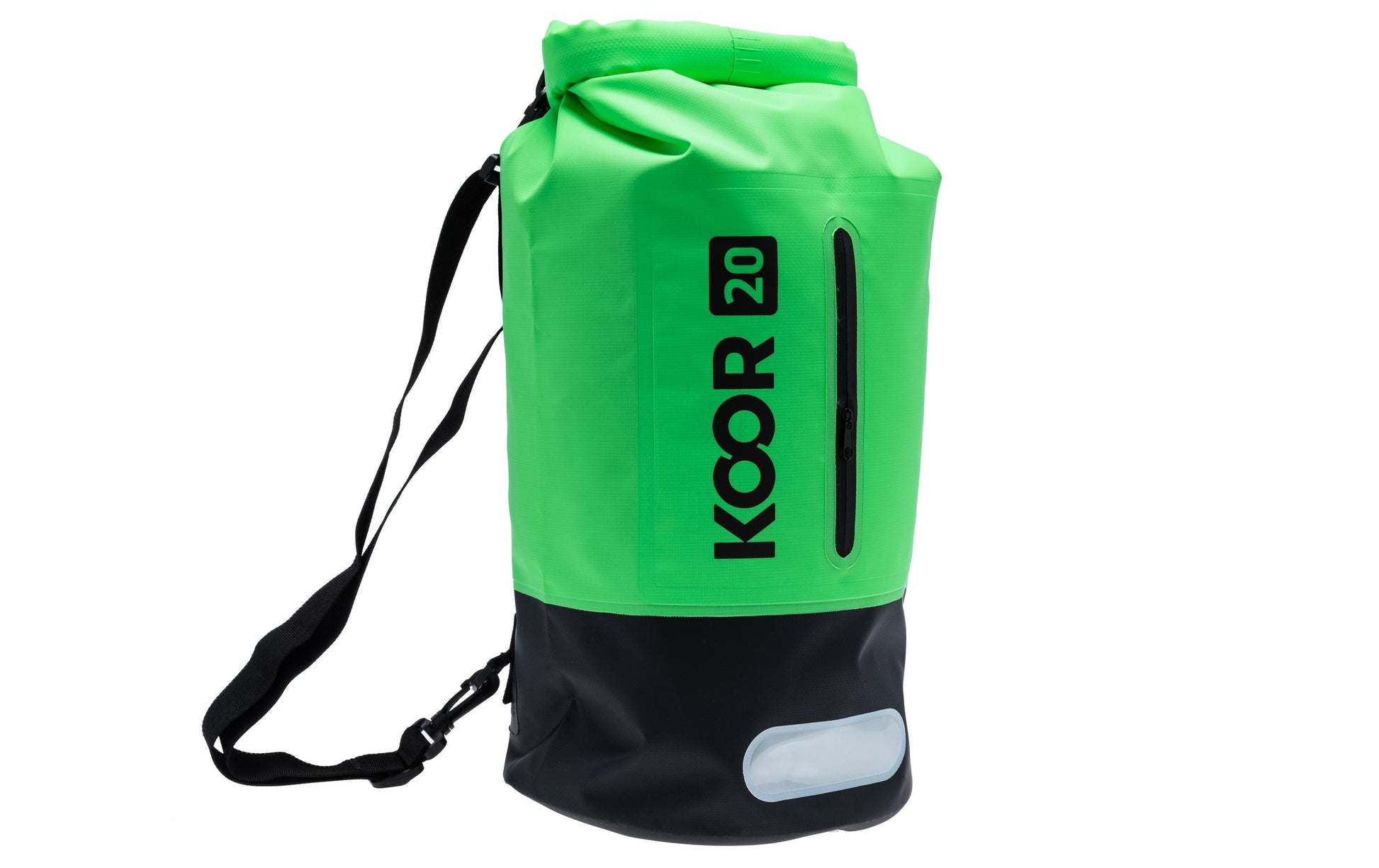 KOOR Sportrucksack Dry Bag – 20 l, wasserfest, PVC – Grün, 220 × 580 × 220 mm